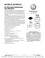 MC100E416FNR2 datasheet pdf ON Semiconductor