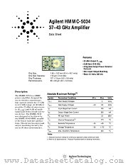 HMMC-5034 datasheet pdf Agilent (Hewlett-Packard)