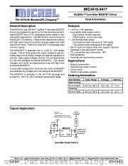 MIC4416 datasheet pdf Micrel Semiconductor
