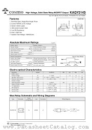 KAQY214S datasheet pdf Cosmo Electronics