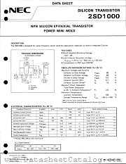 2SD1000-T2 datasheet pdf NEC