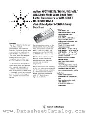 HFCT-5963TL datasheet pdf Agilent (Hewlett-Packard)