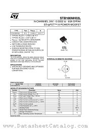 STB100NH02LT4 datasheet pdf ST Microelectronics