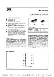 HCF4042 datasheet pdf ST Microelectronics