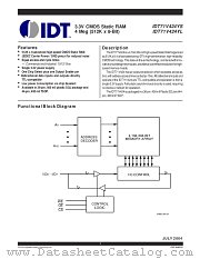 IDT71V424L10PH datasheet pdf IDT