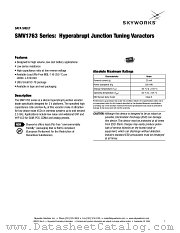 SMV1763 datasheet pdf Skyworks Solutions
