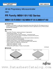 MB91191R datasheet pdf Fujitsu Microelectronics
