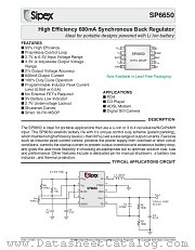 SP6650EU-L/TR datasheet pdf Sipex Corporation