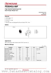 FS30ASJ-06F datasheet pdf Renesas