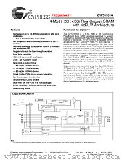 CY7C1351G-100AXC datasheet pdf Cypress