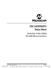 PIC16LF871-I/PT datasheet pdf Microchip