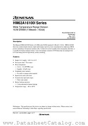 HM62A16100LBPI-7SL datasheet pdf Renesas