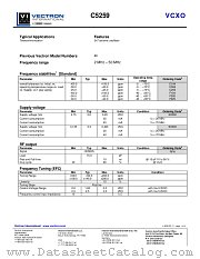 C5259 datasheet pdf Vectron
