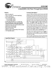 CY7C1336F-117AC datasheet pdf Cypress