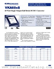 VKA60MS05-1 datasheet pdf C&D Technologies