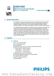 UDA1384H/N1 datasheet pdf Philips