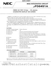 UPD6451AGT-101 datasheet pdf NEC