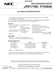 UPD17103GS-XXX datasheet pdf NEC