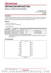 HD74ACT164 datasheet pdf Renesas
