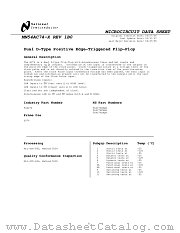 5962-8852001DA(54AC74FMQB) datasheet pdf National Semiconductor