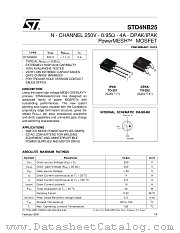 STD4NB25T4 datasheet pdf ST Microelectronics