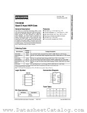 74VHC02SJ datasheet pdf Fairchild Semiconductor