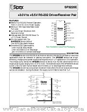 SP3220ECT-L datasheet pdf Sipex Corporation