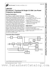 LMX2353TMX datasheet pdf National Semiconductor