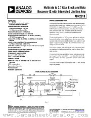 ADN2819ACP-CML datasheet pdf Analog Devices