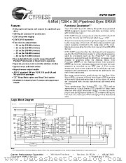 CY7C1347F-200BGC datasheet pdf Cypress