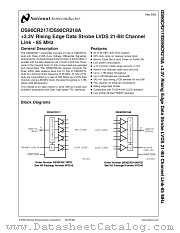 DS90CR217MTD datasheet pdf National Semiconductor