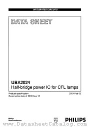 UBA2024P/N1 datasheet pdf Philips