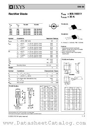 DSI30-12A datasheet pdf IXYS
