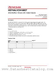 HD74ALVCH16827 datasheet pdf Renesas