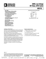 ADG752BRM-REEL7 datasheet pdf Analog Devices