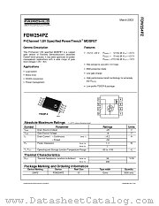 FDW254PZ datasheet pdf Fairchild Semiconductor