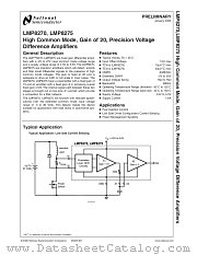 LMP8270MMX datasheet pdf National Semiconductor