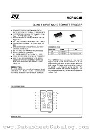 HCF4093 datasheet pdf ST Microelectronics