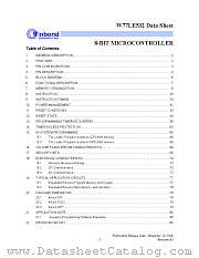 W77LE532 datasheet pdf Winbond Electronics