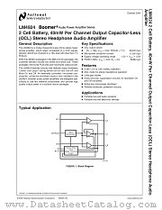 LM4924SD datasheet pdf National Semiconductor