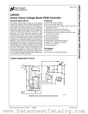 LM5025MTC datasheet pdf National Semiconductor