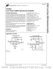 LPC661IMX datasheet pdf National Semiconductor
