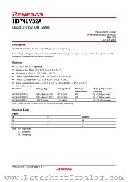 HD74LV32A datasheet pdf Renesas