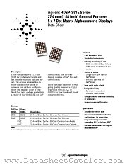 HDSP-S51G datasheet pdf Agilent (Hewlett-Packard)