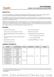 HY57V64820HGT(P)-8 datasheet pdf Hynix Semiconductor