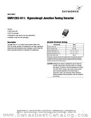 SMV1283-011 datasheet pdf Skyworks Solutions
