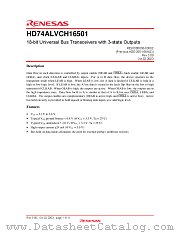 HD74ALVCH16501 datasheet pdf Renesas