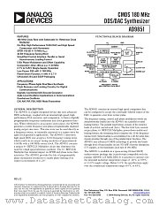 AD9851/FSPCB datasheet pdf Analog Devices
