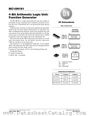 MC10H181P datasheet pdf ON Semiconductor