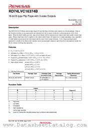 RD74LVC16374B datasheet pdf Renesas